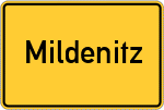 Place name sign Mildenitz