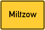 Place name sign Miltzow