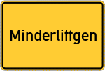 Place name sign Minderlittgen