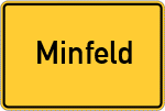 Place name sign Minfeld