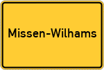 Place name sign Missen-Wilhams