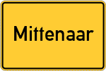 Place name sign Mittenaar