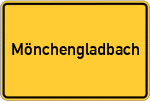 Place name sign Mönchengladbach