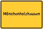 Place name sign Mönchenholzhausen