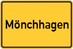 Place name sign Mönchhagen