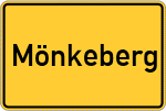 Place name sign Mönkeberg