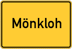 Place name sign Mönkloh