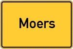 Place name sign Moers