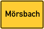 Place name sign Mörsbach, Westerwald