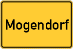 Place name sign Mogendorf