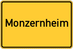 Place name sign Monzernheim