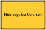Place name sign Moorrege bei Uetersen
