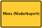 Place name sign Moos (Niederbayern)