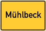 Place name sign Mühlbeck