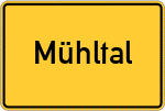 Place name sign Mühltal, Hessen