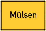 Place name sign Mülsen