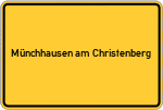 Place name sign Münchhausen am Christenberg