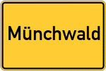 Place name sign Münchwald