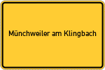 Place name sign Münchweiler am Klingbach
