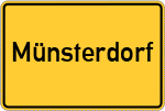 Place name sign Münsterdorf