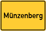 Place name sign Münzenberg