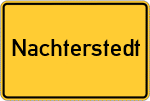 Place name sign Nachterstedt