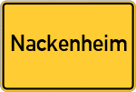 Place name sign Nackenheim