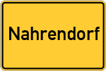 Place name sign Nahrendorf