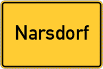 Place name sign Narsdorf
