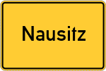 Place name sign Nausitz