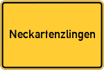 Place name sign Neckartenzlingen