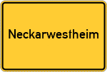 Place name sign Neckarwestheim