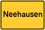 Place name sign Neehausen