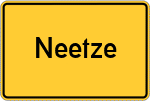 Place name sign Neetze, Kreis Lüneburg