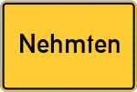 Place name sign Nehmten