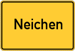 Place name sign Neichen, Kreis Daun