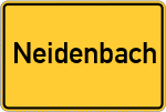 Place name sign Neidenbach