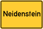 Place name sign Neidenstein, Elsenzgau