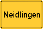 Place name sign Neidlingen