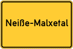 Place name sign Neiße-Malxetal