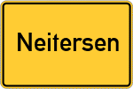 Place name sign Neitersen, Westerwald