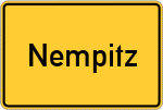 Place name sign Nempitz