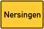 Place name sign Nersingen