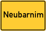 Place name sign Neubarnim
