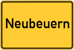 Place name sign Neubeuern
