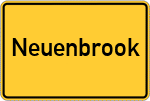 Place name sign Neuenbrook, Holstein