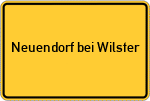 Place name sign Neuendorf bei Wilster