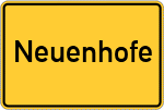 Place name sign Neuenhofe