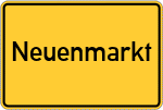 Place name sign Neuenmarkt