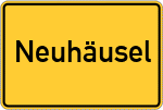 Place name sign Neuhäusel, Westerwald